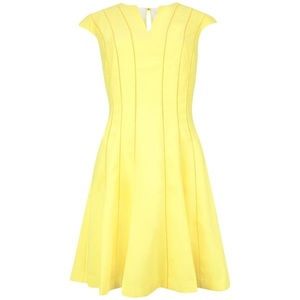 Ted Baker London. Yellow A-Line Short Dress. US 4.